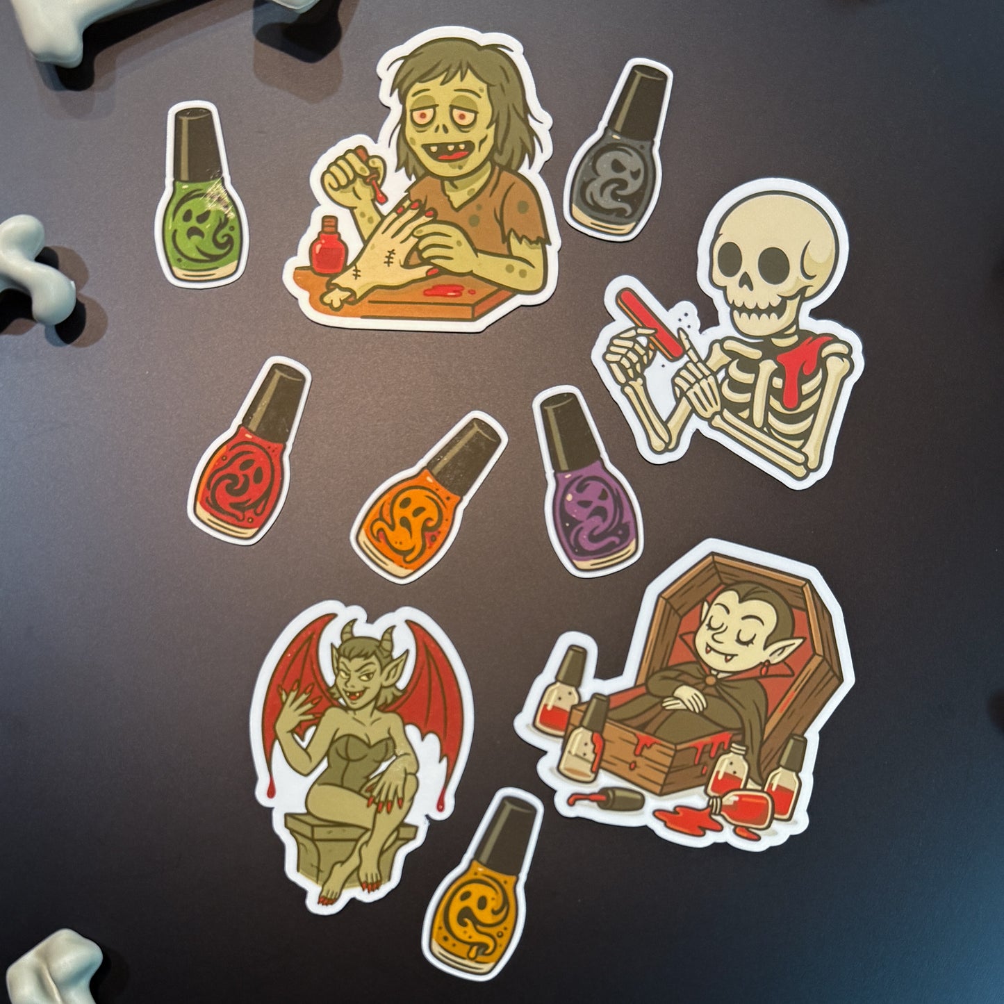 Mani Monsters Magnet and Sticker Set