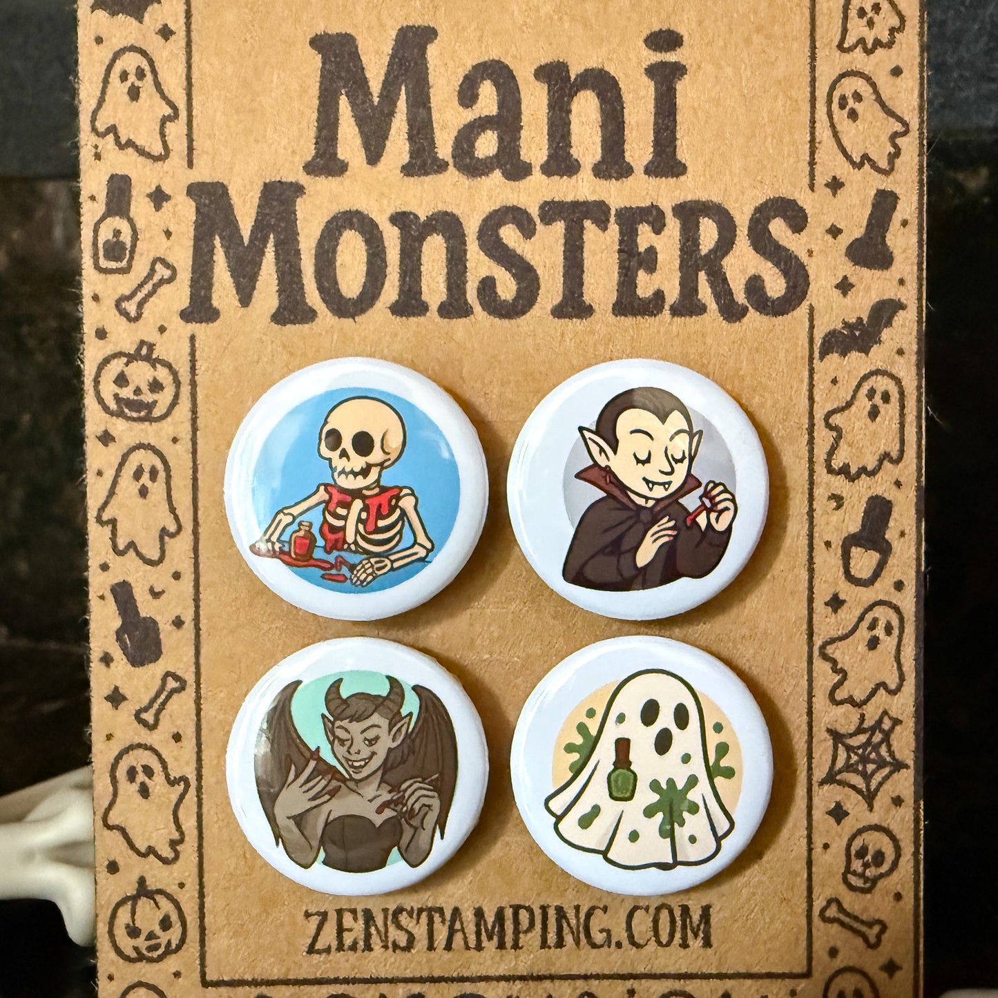 Mani Monsters Magnet and Sticker Set