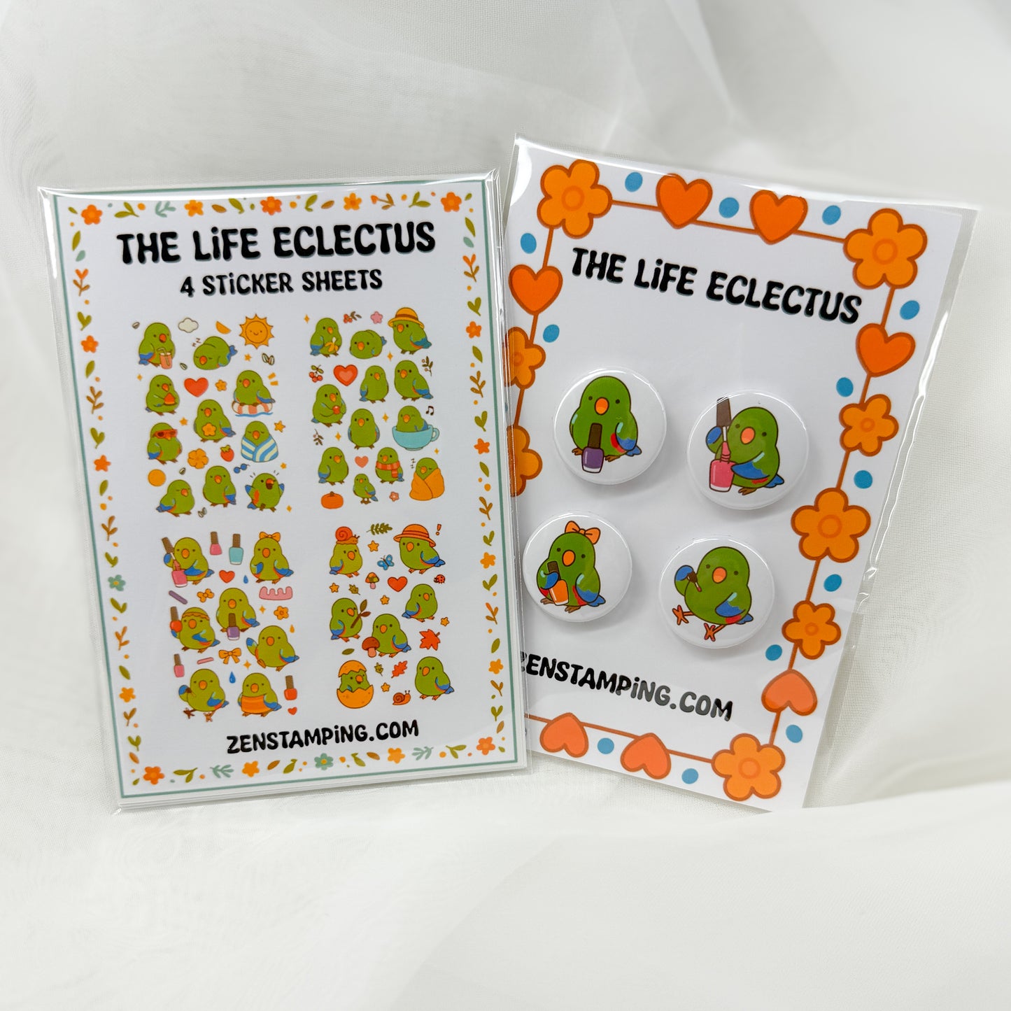 Sam Fan Club Sticker & Pin Set