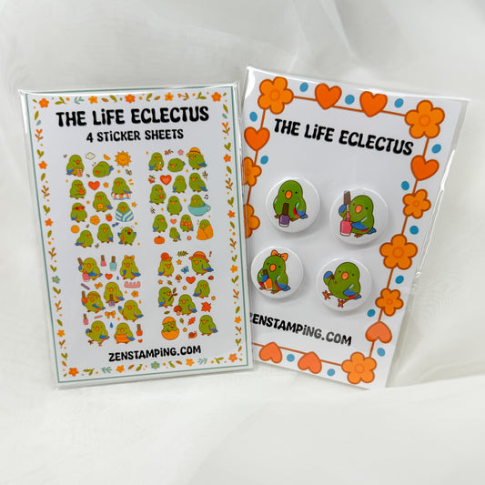 Sam Fan Club Sticker & Pin Set