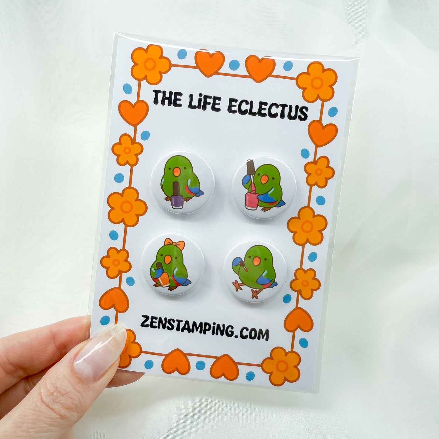 Sam Fan Club Sticker & Pin Set