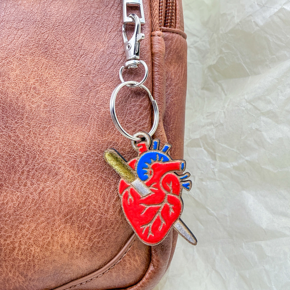 “Heart on File” Bag Charm