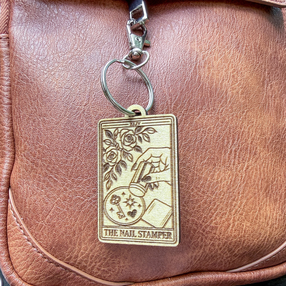 “The Nail Stamper” Tarot Bag Charm